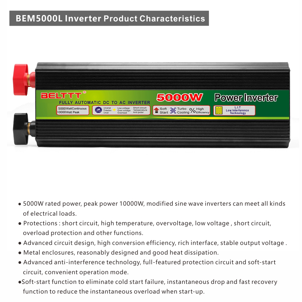 BELTTT 5000W modified sine wave inverter